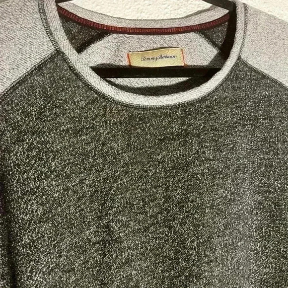 Men's TOMMY BAHAMA Gray Lightweight Fleece Pullover Crewneck Sweatshirt Size XL - Picture 4 of 6